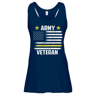 Army Veteran Flag Ladies Essential Flowy Tank