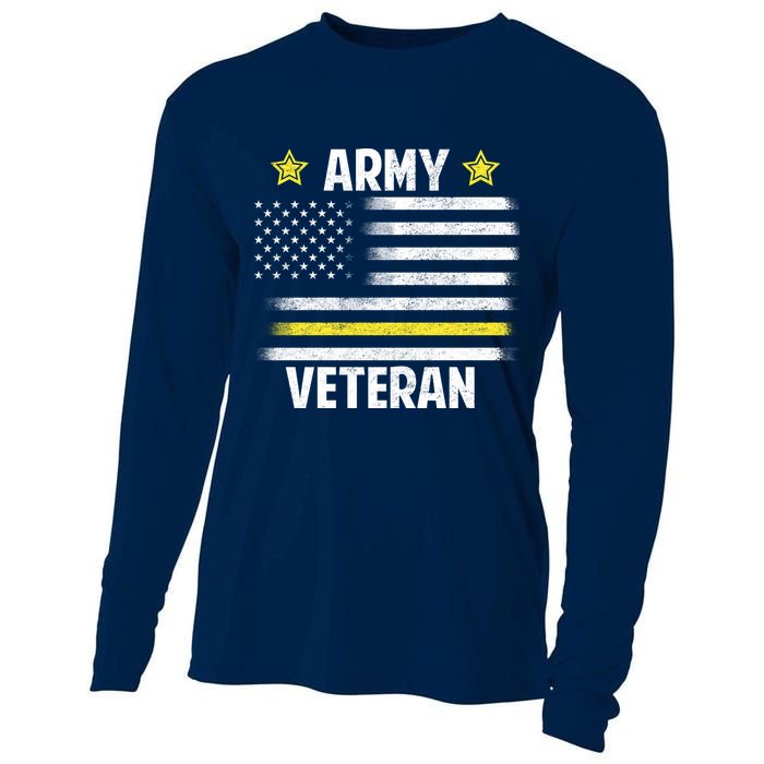 Army Veteran Flag Cooling Performance Long Sleeve Crew