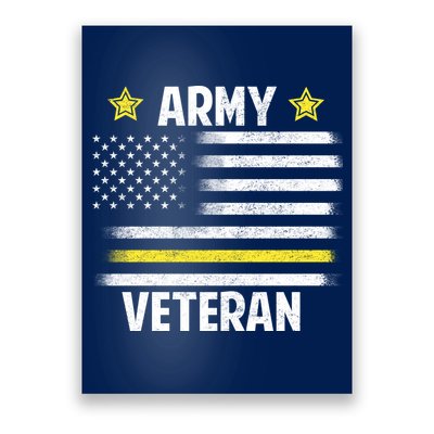 Army Veteran Flag Poster
