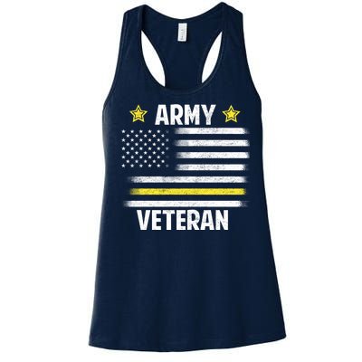 Army Veteran Flag Women's Racerback Tank