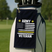Army Veteran Flag Golf Towel