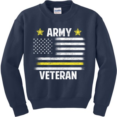 Army Veteran Flag Kids Sweatshirt