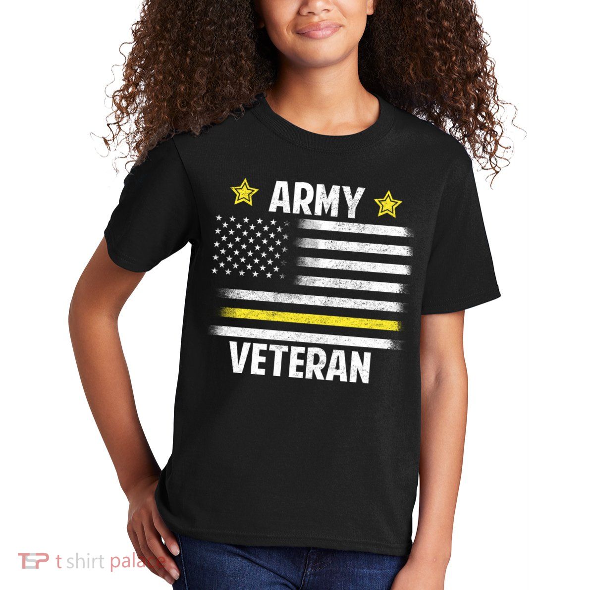 Army Veteran Flag Kids T-Shirt