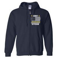 Army Veteran Flag Full Zip Hoodie