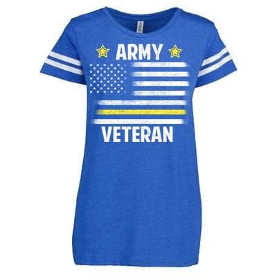 Army Veteran Flag Enza Ladies Jersey Football T-Shirt