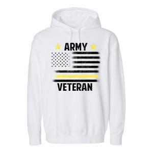 Army Veteran Flag Garment-Dyed Fleece Hoodie