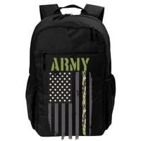 Army Veteran Thin Camo Line Flag Daily Commute Backpack