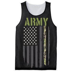 Army Veteran Thin Camo Line Flag Mesh Reversible Basketball Jersey Tank