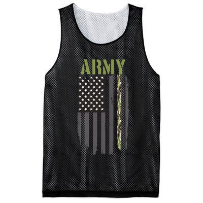 Army Veteran Thin Camo Line Flag Mesh Reversible Basketball Jersey Tank