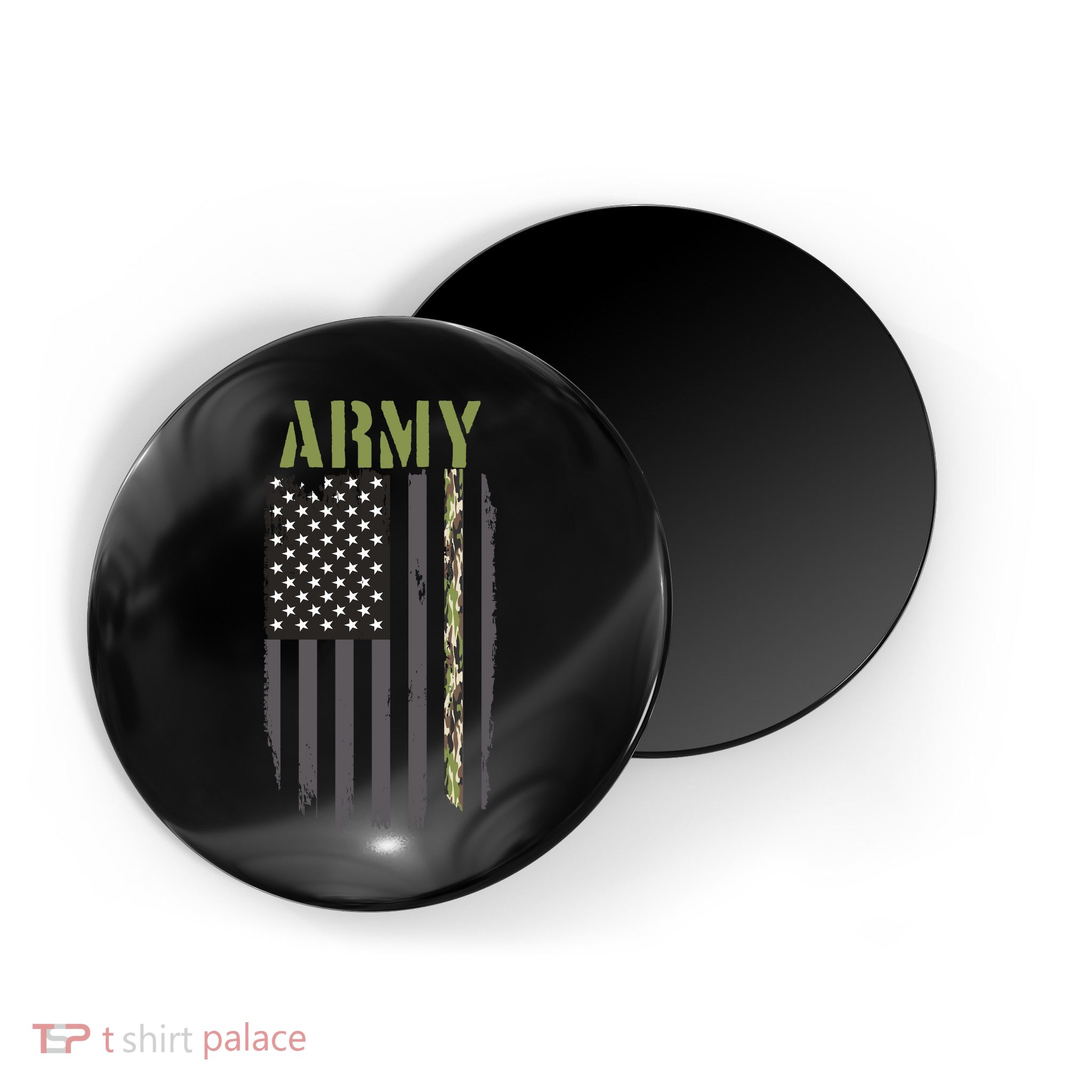 Army Veteran Thin Camo Line Flag Magnet