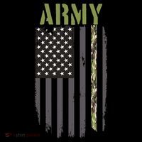 Army Veteran Thin Camo Line Flag Cooling Performance Long Sleeve Crew