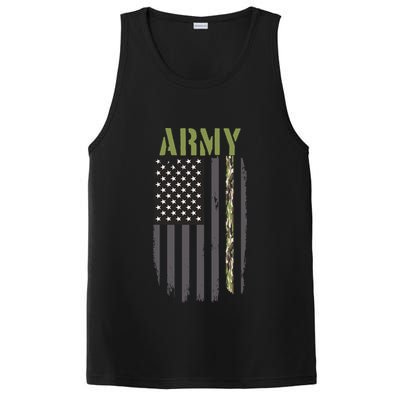 Army Veteran Thin Camo Line Flag PosiCharge Competitor Tank