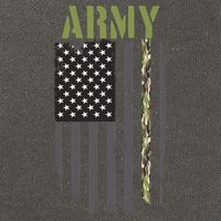 Army Veteran Thin Camo Line Flag Cotton Canvas Backpack