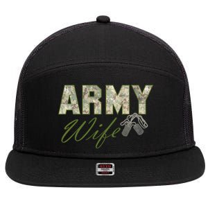 Army Wife 7 Panel Mesh Trucker Snapback Hat