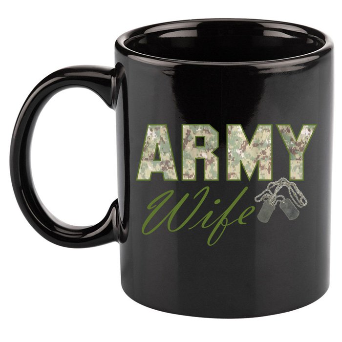 Army Wife 11oz C Handle Ceramic Mug