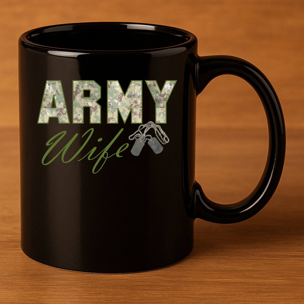 Army Wife 11oz C Handle Ceramic Mug