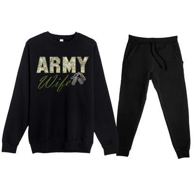 Army Wife Premium Crewneck Sweatsuit Set