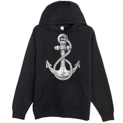 Anchor Rope Nautical Sailing Sail Sea Premium Pullover Hoodie