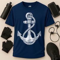 Anchor Rope Nautical Sailing Sail Sea Cooling Performance Crew T-Shirt