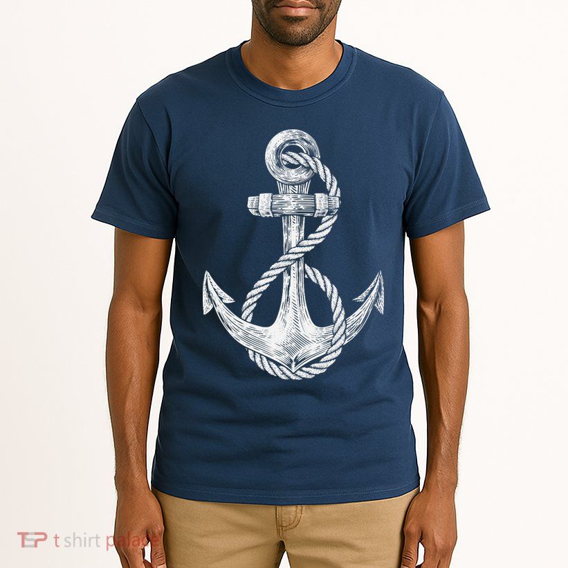 Anchor Rope Nautical Sailing Sail Sea Tall T-Shirt