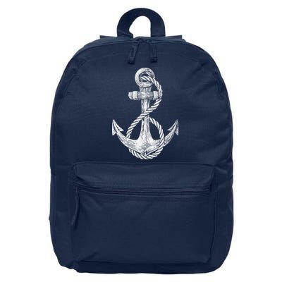 Anchor Rope Nautical Sailing Sail Sea 16 in Basic Backpack