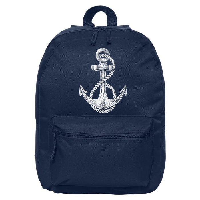 Anchor Rope Nautical Sailing Sail Sea 16 in Basic Backpack