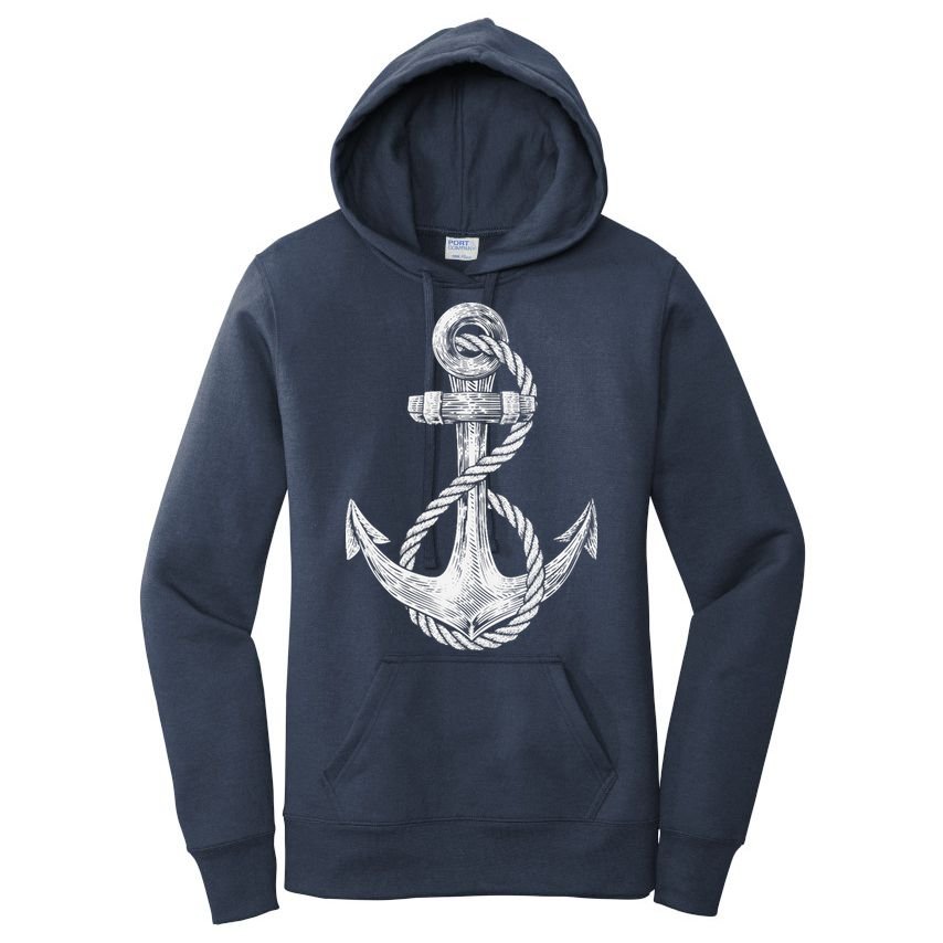 Anchor Rope Nautical Sailing Sail Sea Women's Pullover Hoodie