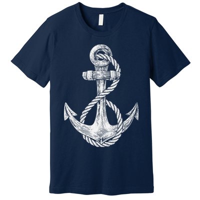 Anchor Rope Nautical Sailing Sail Sea Premium T-Shirt