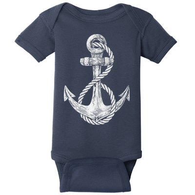 Anchor Rope Nautical Sailing Sail Sea Baby Bodysuit