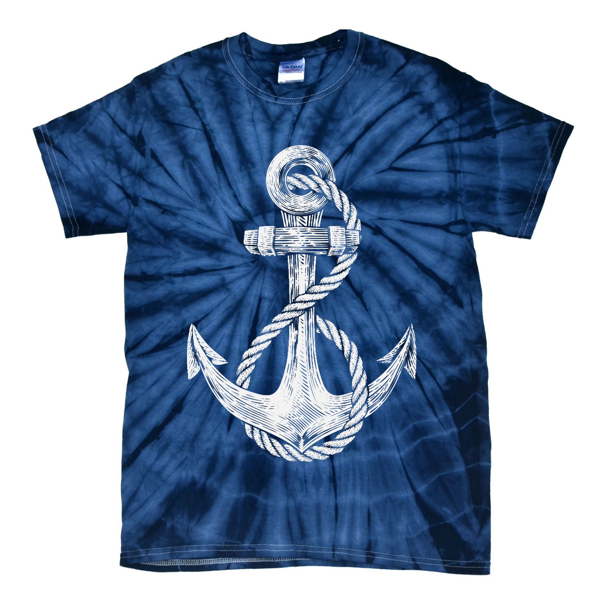 Anchor Rope Nautical Sailing Sail Sea Tie-Dye T-Shirt