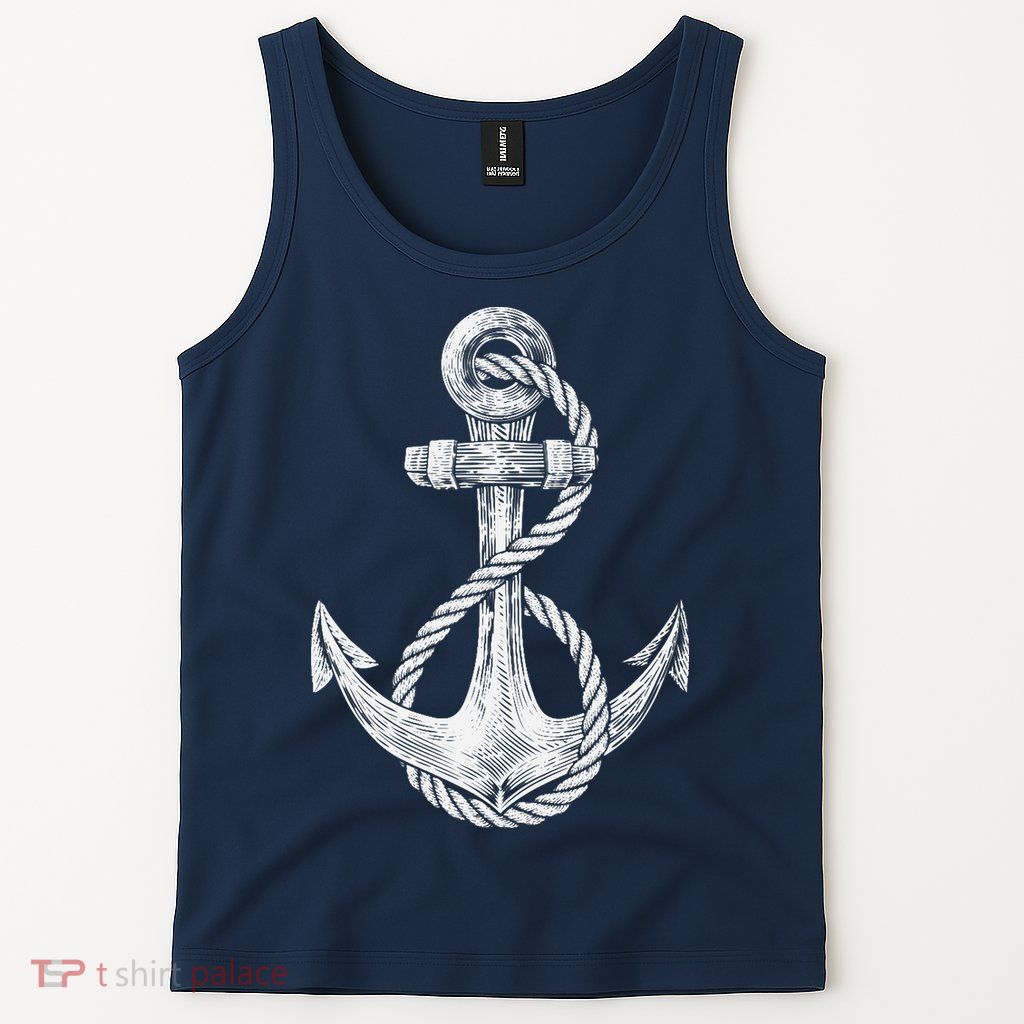 Anchor Rope Nautical Sailing Sail Sea Tank Top