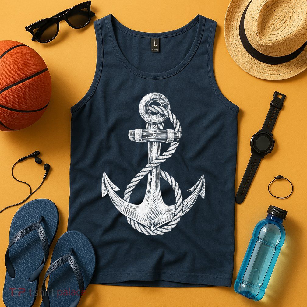 Anchor Rope Nautical Sailing Sail Sea Tank Top