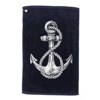 Anchor Rope Nautical Sailing Sail Sea Platinum Collection Golf Towel