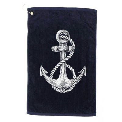 Anchor Rope Nautical Sailing Sail Sea Platinum Collection Golf Towel