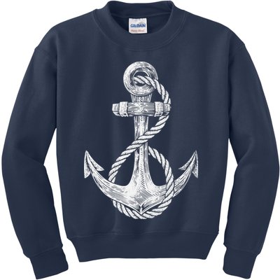 Anchor Rope Nautical Sailing Sail Sea Kids Sweatshirt