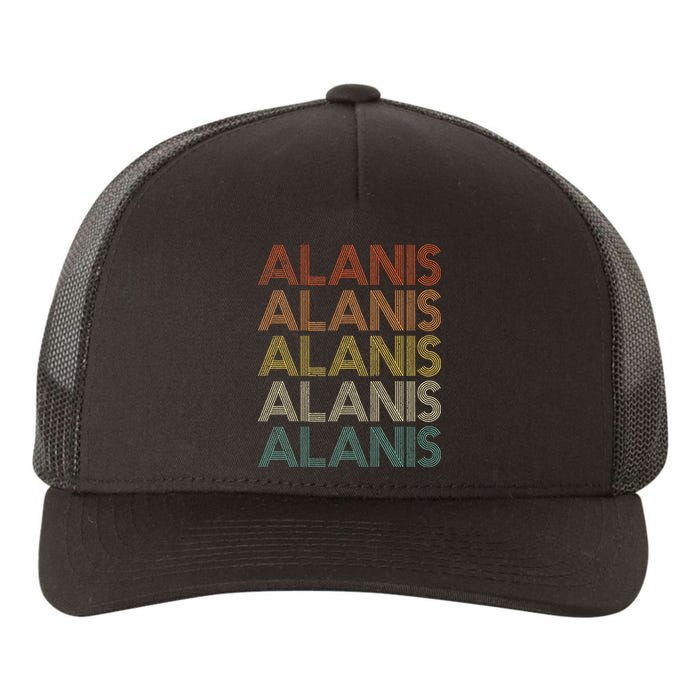 Alanis Retro Names Vintage Style Yupoong Adult 5-Panel Trucker Hat