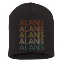 Alanis Retro Names Vintage Style Short Acrylic Beanie