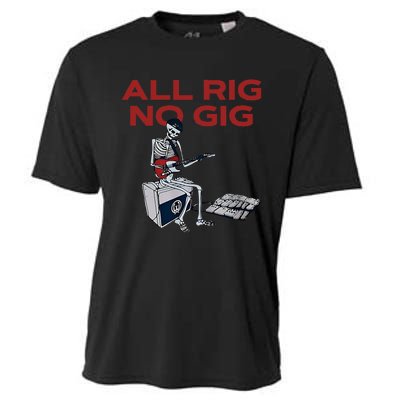 All Rig No Gig Skeleton Play Electric Guitar Music Rock Cooling Performance Crew T-Shirt