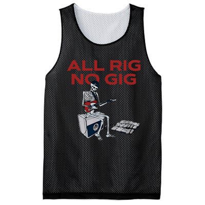 All Rig No Gig Skeleton Play Electric Guitar Music Rock Mesh Reversible Basketball Jersey Tank