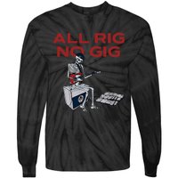 All Rig No Gig Skeleton Play Electric Guitar Music Rock Tie-Dye Long Sleeve Shirt