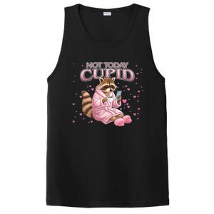 Antivalentine Raccoon Not Today Cupid Concept Cute Gift PosiCharge Competitor Tank