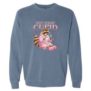 Antivalentine Raccoon Not Today Cupid Concept Cute Gift Garment-Dyed Sweatshirt