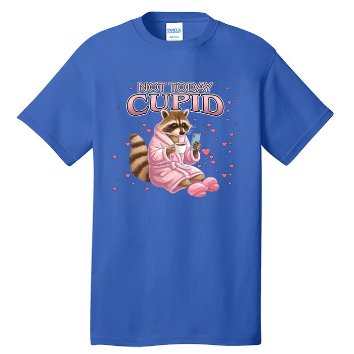 Antivalentine Raccoon Not Today Cupid Concept Cute Gift Tall T-Shirt