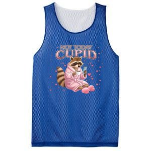 Antivalentine Raccoon Not Today Cupid Concept Cute Gift Mesh Reversible Basketball Jersey Tank