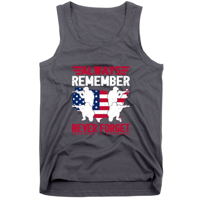 Always Remember, Never Forget Memorial Day Gift Tank Top