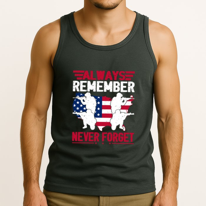 Always Remember, Never Forget Memorial Day Gift Tank Top