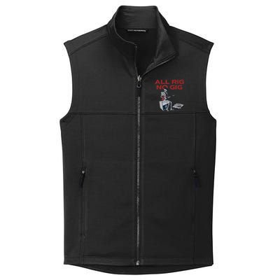 All Rig No Gig Skeleton Play Electric Guitar Music Rock Collective Smooth Fleece Vest