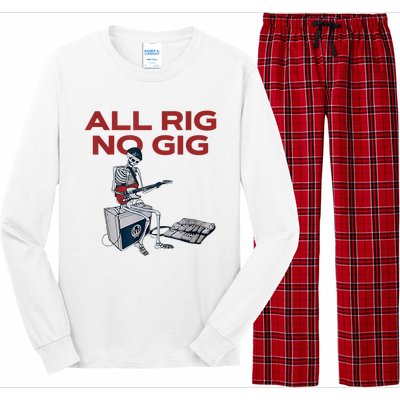 All Rig No Gig Skeleton Play Electric Guitar Music Rock Long Sleeve Pajama Set