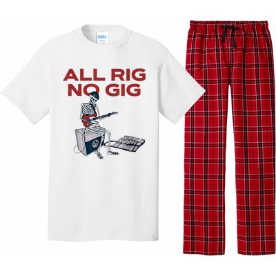 All Rig No Gig Skeleton Play Electric Guitar Music Rock Pajama Set