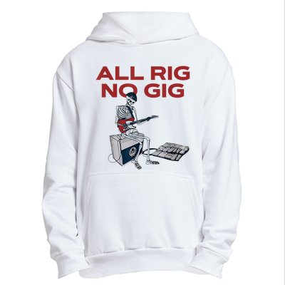 All Rig No Gig Skeleton Play Electric Guitar Music Rock Urban Pullover Hoodie